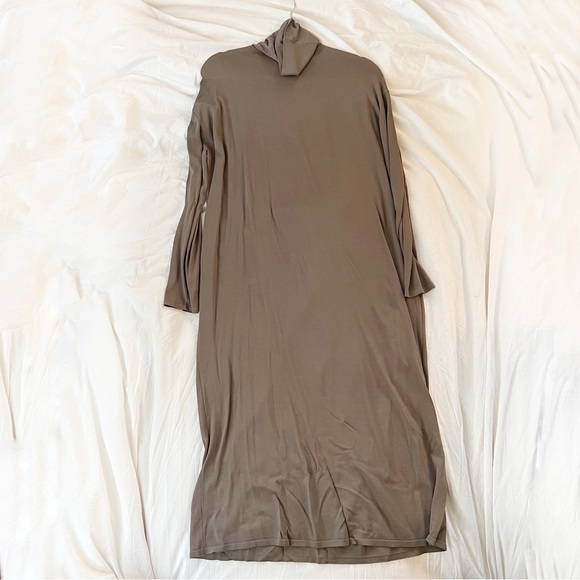 Zara Long Knit Turtleneck Dress Brown Size Small NWT - Picture 7 of 7